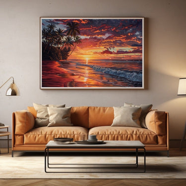 Peinture Coucher De Soleil Plage